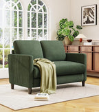 Welzona Loveseat Sofa, Comfy Corduroy Small Loveseat - Image 7