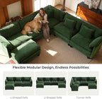 ELUCHANG 114" Oversized V-Shaped Cloud Couch Modular Sectional Sofa - Image 9