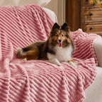 BEDELITE 3D Ribbed Jacquard Pink Blankets Queen Size - Image 4