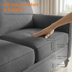 Living Room Sofa Sets 3 Piece, Modern 3 Seater Sofa and Loveseat Couch and - Image 4