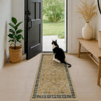 Soft Taupe 2x5 Indoor Entryway Floor Mat, Small Runner Rug by HazoHaus
