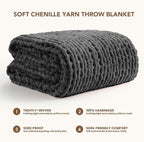 L'AGRATY Chunky Knit Throw Blanket - Image 3
