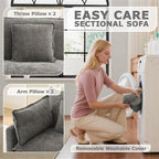 78” Modular Sectional Sofa, L Shaped Cloud Couch - Image 7