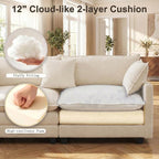 111.4" V-Shaped Corner Couch Sectional - Image 4