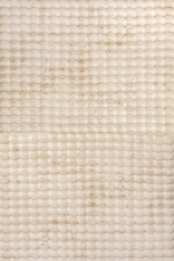 nuLOOM Jeni Beige Checkered Washable Area Rug - Image 3