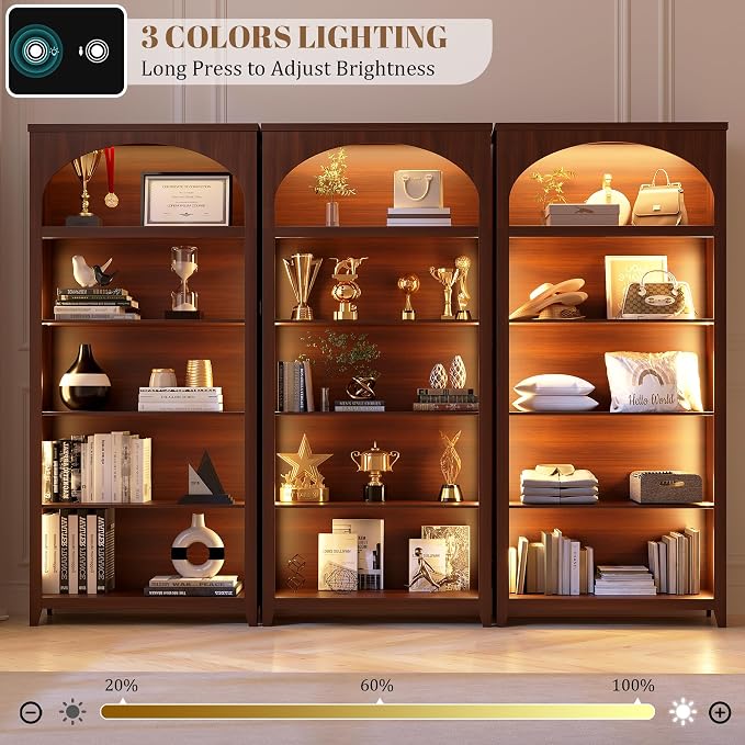 Dystler 5-Tier Arched Bookshelf - Image 4