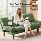 Marsail 75" Futon Sofa Bed, Convertible Corduroy Futon Couch - Image 3