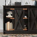 4 EVER WINNER 42" Farmhouse Coffee Bar Cabinet, Buffet Cabinet - Image 7