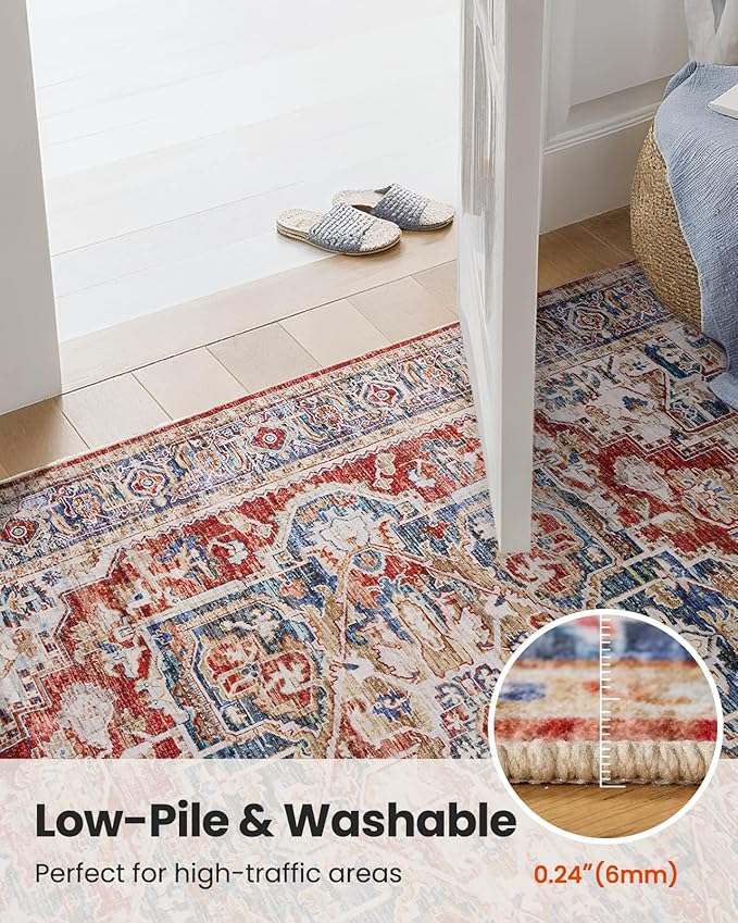AMADA HOMEFURNISHING 5x7 Area Rugs, Washable Living Room Rug Low-Profile - Image 9
