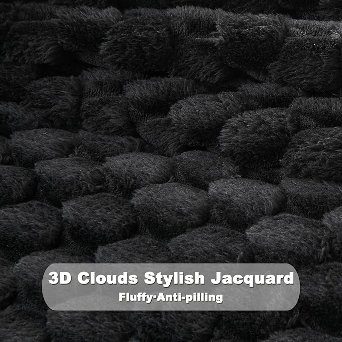 NEWCOSPLAY Fleece Clouds Cozy King Blanket - Image 5