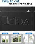 Blackout Curtains 60"x36" Portable No Drill Black Out Window Cover | 100% - Image 4