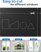 Blackout Curtains 48"x72" Portable No Drill Black Out Window Cover | 100% - Image 4