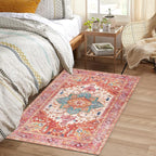 Yamaziot Washable Area Rug for Bedroom, 3x5 Non-Slip Boho Entryway Rug | Stain - Image 5