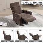 Trustyue Swivel Rocker Recliner Chair, 360° Swivel Recliner - Image 6