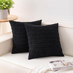 Aegero Pack of 2 Corduroy Decorative Throw Pillow Covers 16x16 Inch by Unknown