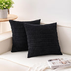 Aegero Pack of 2 Corduroy Decorative Throw Pillow Covers 18x18 Inch by Unknown