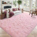 6x9 Large Pink Fluffy Soft Area Rug Non-Slip by ModernHomeDecor