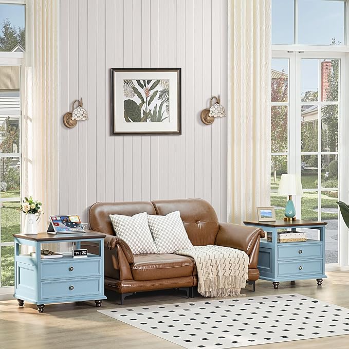 Joaxswe Farmhouse Nightstand Set of 2 - Image 6