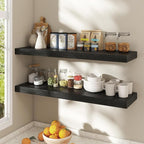 Dreamland 40 Inch Black Floating Shelves - Image 2