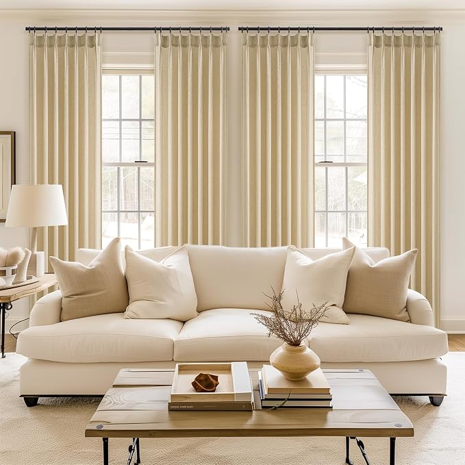95 Inches Long Pinch Pleated Semi Sheer Curtains - Image 8