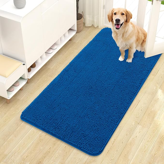 OLANLY Dog Door Mat for Muddy Paws 44x24, Super Absorbent Chenille Mud Mat | by OLANLY