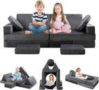 JY QAQA 18Pcs Modular Kids Play Couch Set, Toddler Sectional Sofa by JYQAQA