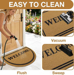 OLANLY Half Circle Front Door Mat, Low Profile Doormat, Stain and Fade Resistant - Image 6
