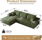 AUGOP 108" Sectional Couches for Living Room Modern Modular Sofa - Image 2