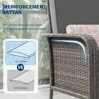 GarveeHome Outdoor Wicker Chairs Set of 2, All-Weather High Back Rattan Patio - Image 3