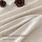 Topfinel 108 Inch Pinch Pleated Linen Curtains 2 Panels, Oatmeal Semi Sheer - Image 3