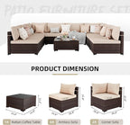 UPHA 9 Pieces Patio Furniture Sets, Wicker Outdoor Sectional Sofa Couch - Image 2