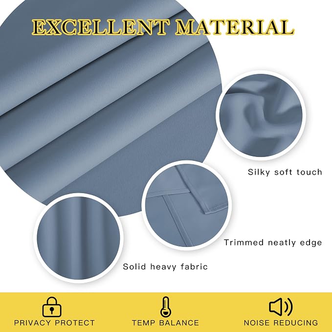 NICETOWN Blackout Curtains for Windows 84 inch Long - Image 5