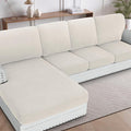 H.VERSAILTEX Sectional Couch Covers 4 Pieces Sofa Seat Cushion Covers L Shape by HVERSAILTEX