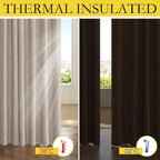 NICETOWN Natural Linen 100% Blackout Short Curtains 48 inches 2 Panels | - Image 7