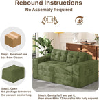 Gizoon Convertible Futon Sofa Bed, Aesthetic Portable Corduroy Sleeper Sofa - Image 6