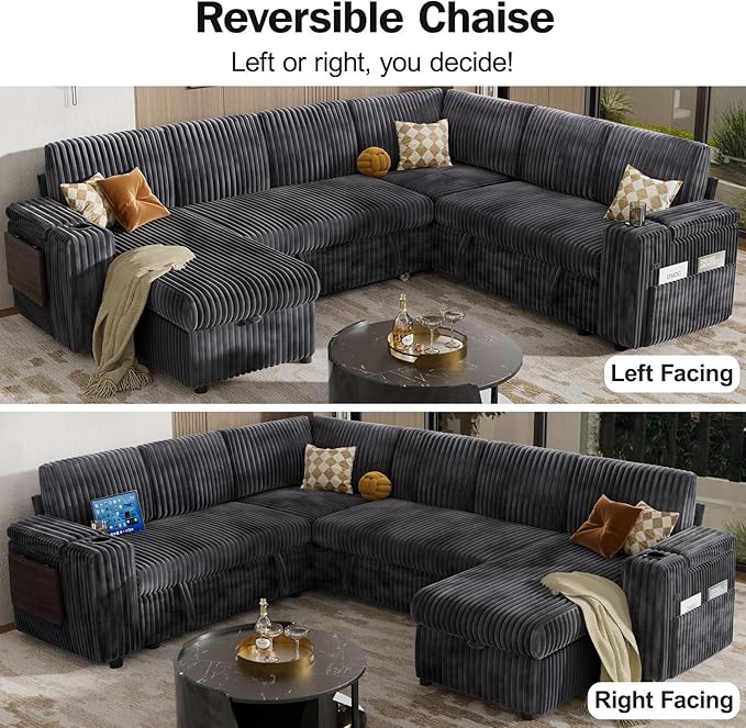 Vipbear 111" Modular Sectional Sleeper Sofa - Image 6