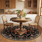 RELEANY Washable Area Rug, Round 6ft, Water Repellent, Pet Friendly, Vintage - Image 3