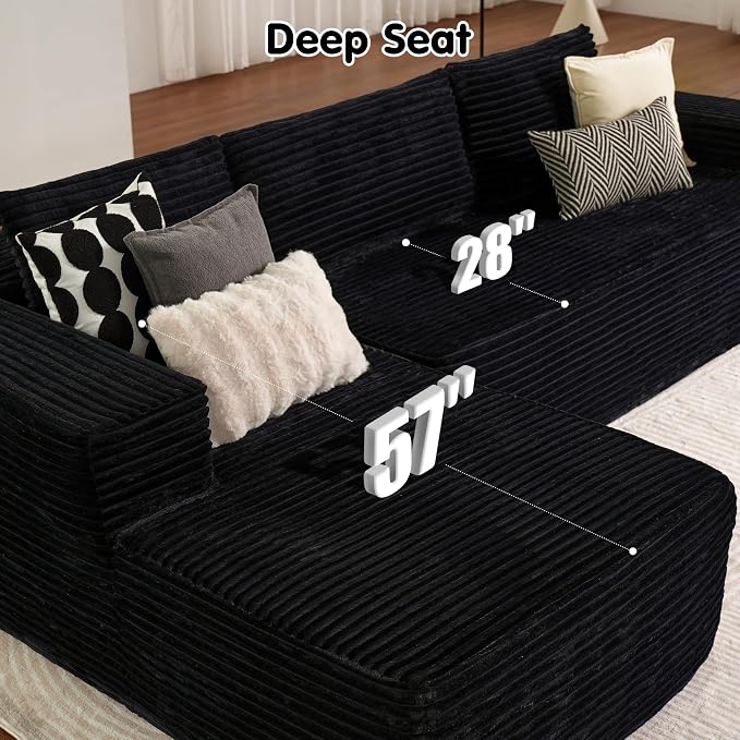 ovios 104" Cloud Boneless Couch - Image 3