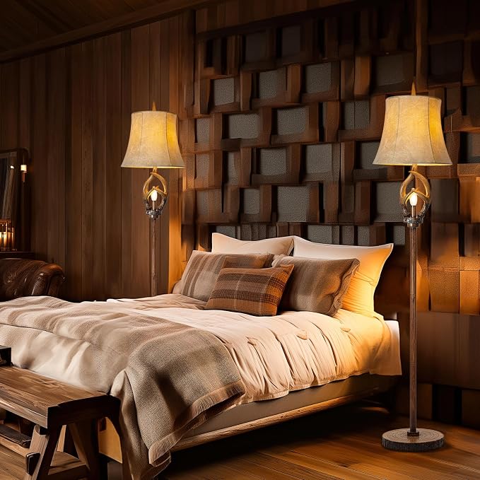 Scenekoy Rustic Farmhouse Antlers Floor Lamp - Image 6