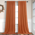 Burnt Orange Curtains 108 Inches Long by Pitalk