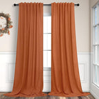 Burnt Orange Curtains 120 Inches Long by Pitalk