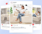 Hobestluk Couch Sofa 2-Seater Foam Sofa Loveseat - Image 4