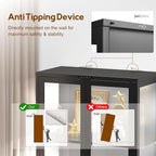 UNICOLY Display Cabinet with Glass Doors, Glass Display Cabinet with 8 Color - Image 8