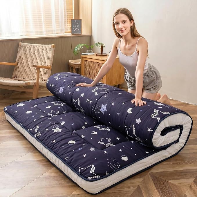 MAXYOYO Futon Mattress, Extra Thick Folding Sleeping Pad Breathable Floor by MAXYOYO