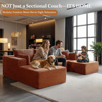 108" Cloud Sectional Couch, Comfort U Shaped Boneless Couch - Image 4