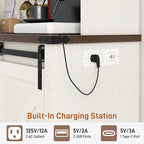 Farmhouse Coffee Bar Cabinet - Image 3