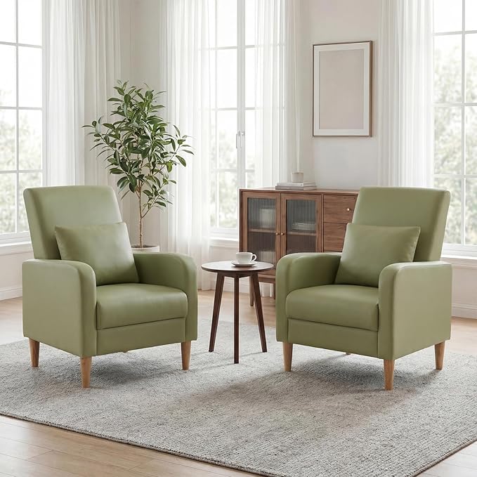 COLAMY Mid-Century Modern Upholstered Accent Chair by COLAMYHOME