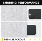 MIULEE 100% Blackout Linen Curtains 42 x 108 Inch Grayish White 2 Panel | - Image 7