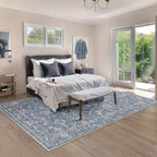 SERISSA 8x10 Washable Non Slip Floral Boho Area Rug - Image 7