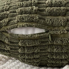 MIULEE Euro Sham Corduroy Decorative Throw Pillow Covers 24x24 Olive Green | - Image 10